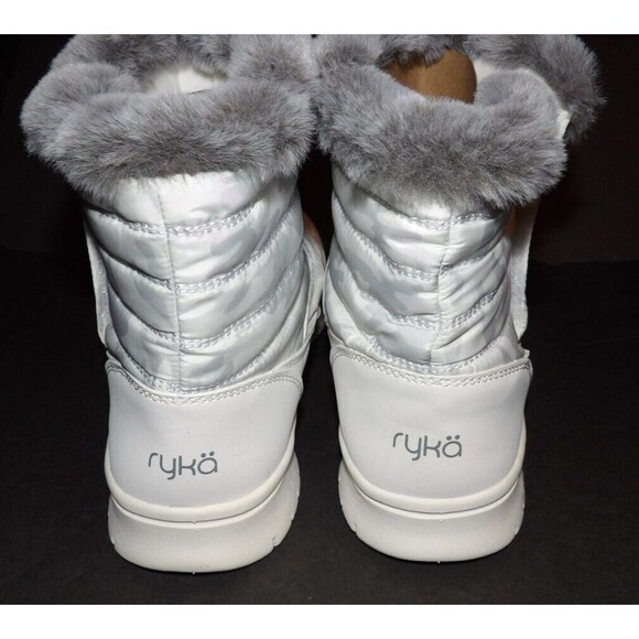 Ryka Women's Suzy Winter Booties White Camo 8W New White Gray Camouflage In Box - Picture 6 of 16
